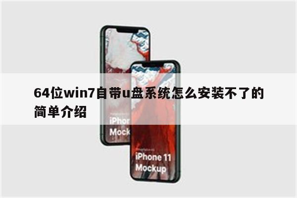 64位win7自带u盘系统怎么安装不了的简单介绍