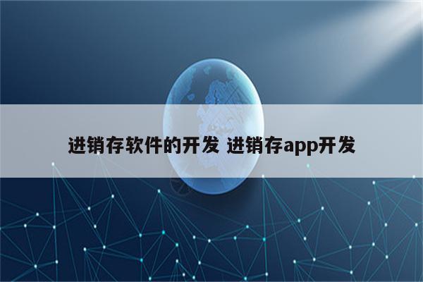 进销存软件的开发 进销存app开发