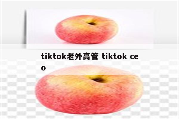 tiktok老外高管 tiktok ceo