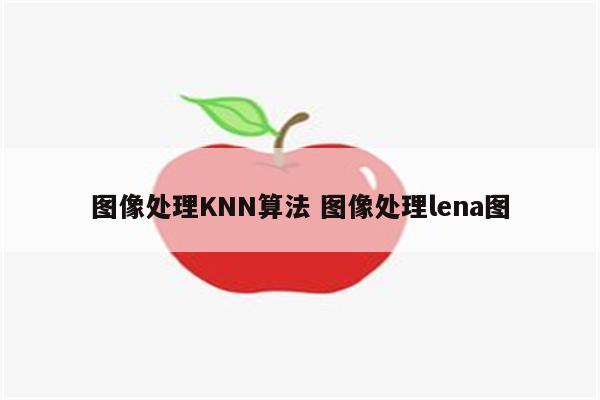 图像处理KNN算法 图像处理lena图