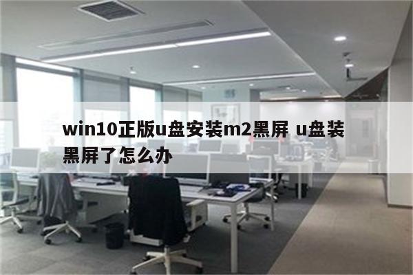 win10正版u盘安装m2黑屏 u盘装 黑屏了怎么办