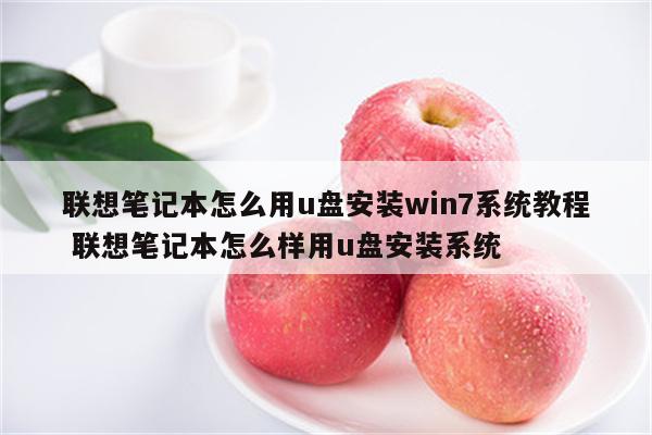 联想笔记本怎么用u盘安装win7系统教程 联想笔记本怎么样用u盘安装系统