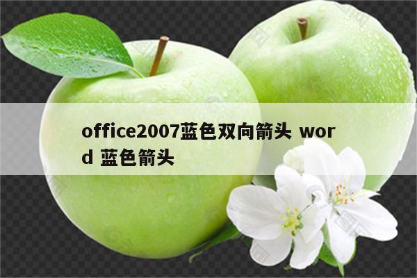 office2007蓝色双向箭头 word 蓝色箭头