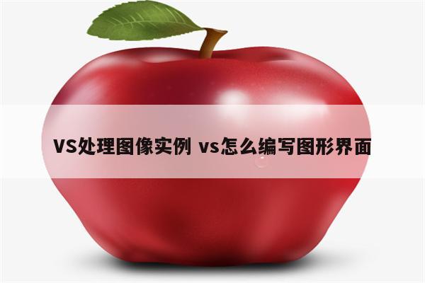 VS处理图像实例 vs怎么编写图形界面