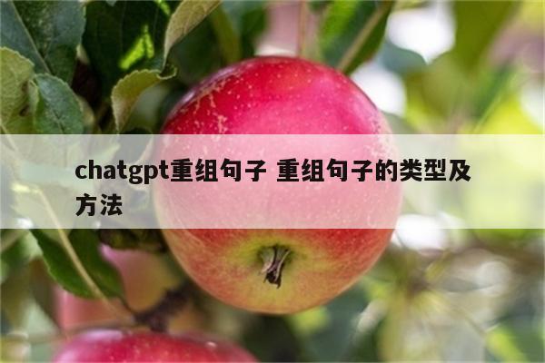 chatgpt重组句子 重组句子的类型及方法