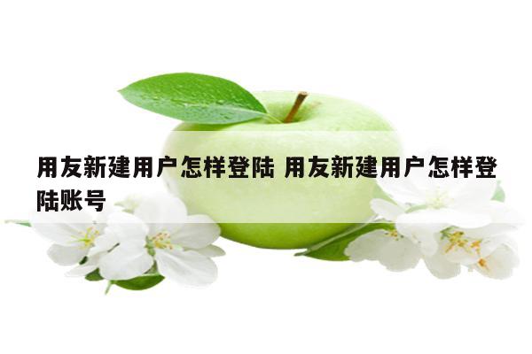 用友新建用户怎样登陆 用友新建用户怎样登陆账号