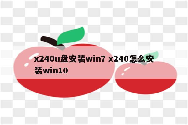 x240u盘安装win7 x240怎么安装win10