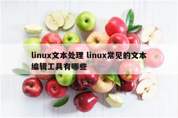 linux文本处理 linux常见的文本编辑工具有哪些