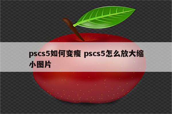 pscs5如何变瘦 pscs5怎么放大缩小图片