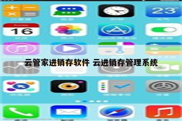 云管家进销存软件 云进销存管理系统