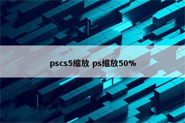 pscs5缩放 ps缩放50%