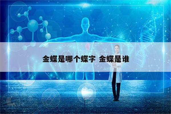 金蝶是哪个蝶字 金蝶是谁