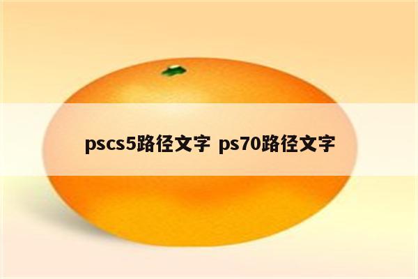 pscs5路径文字 ps70路径文字