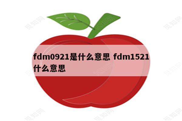 fdm0921是什么意思 fdm1521什么意思