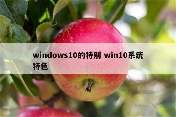 windows10的特别 win10系统特色