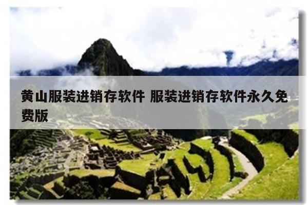 黄山服装进销存软件 服装进销存软件永久免费版
