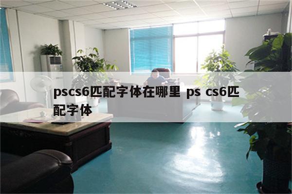 pscs6匹配字体在哪里 ps cs6匹配字体