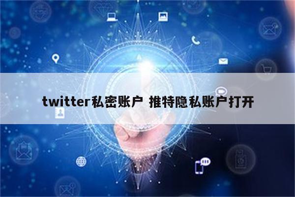 twitter私密账户 推特隐私账户打开