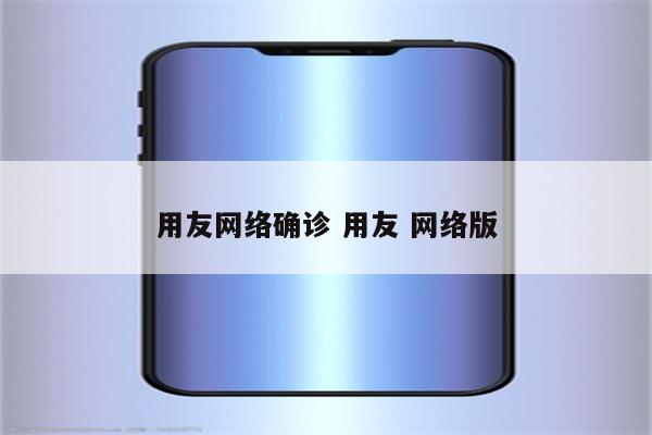 用友网络确诊 用友 网络版