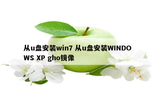 从u盘安装win7 从u盘安装WINDOWS XP gho镜像