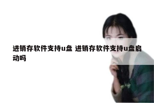 进销存软件支持u盘 进销存软件支持u盘启动吗