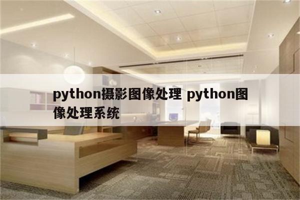python摄影图像处理 python图像处理系统