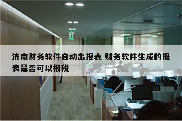 济南财务软件自动出报表 财务软件生成的报表是否可以报税