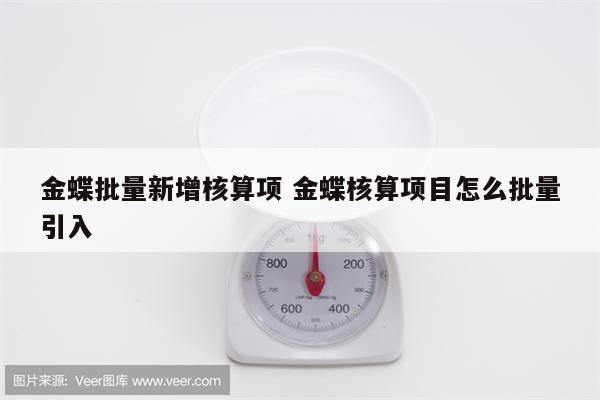 金蝶批量新增核算项 金蝶核算项目怎么批量引入