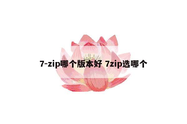 7-zip哪个版本好 7zip选哪个