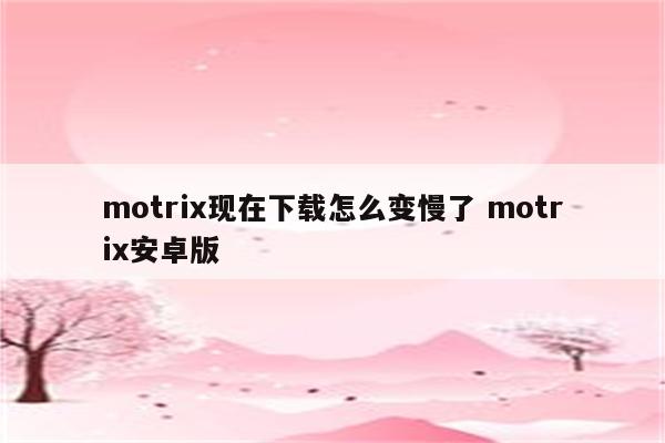 motrix现在下载怎么变慢了 motrix安卓版