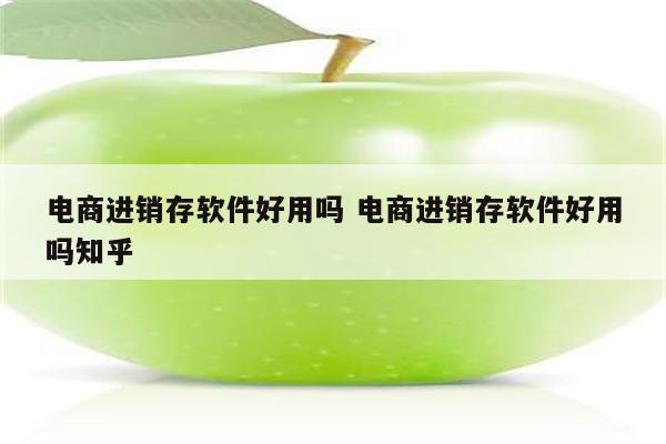 电商进销存软件好用吗 电商进销存软件好用吗知乎