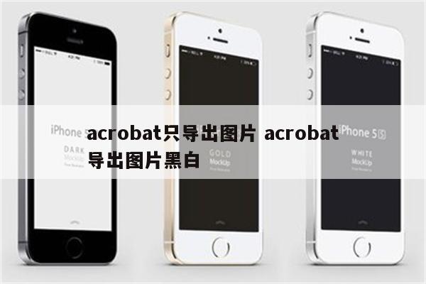 acrobat只导出图片 acrobat导出图片黑白