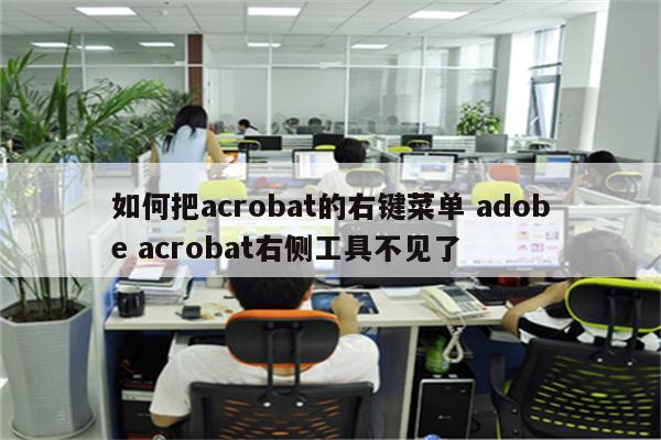 如何把acrobat的右键菜单 adobe acrobat右侧工具不见了