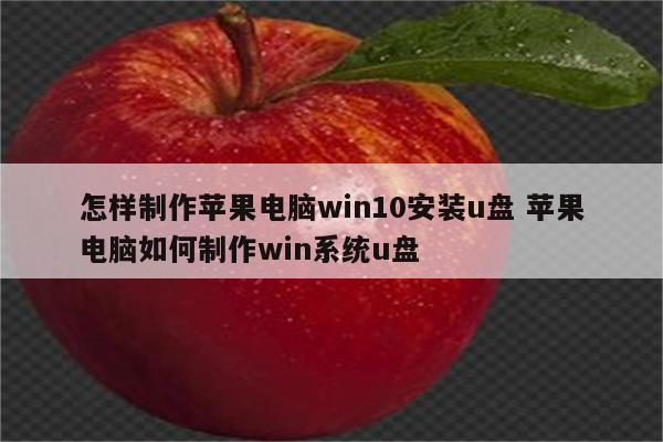怎样制作苹果电脑win10安装u盘 苹果电脑如何制作win系统u盘