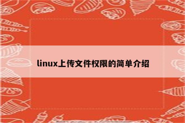 linux上传文件权限的简单介绍