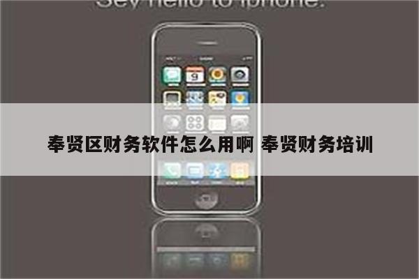 奉贤区财务软件怎么用啊 奉贤财务培训