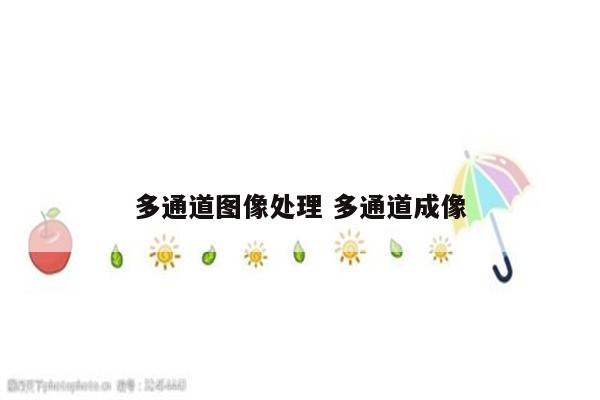 多通道图像处理 多通道成像