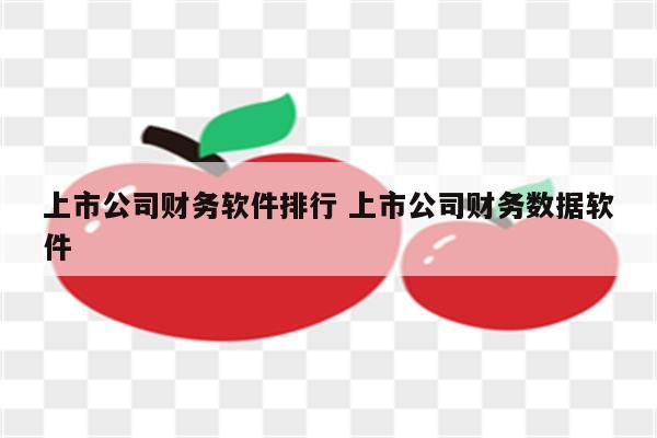 上市公司财务软件排行 上市公司财务数据软件
