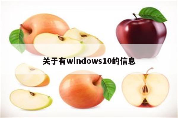 关于有windows10的信息