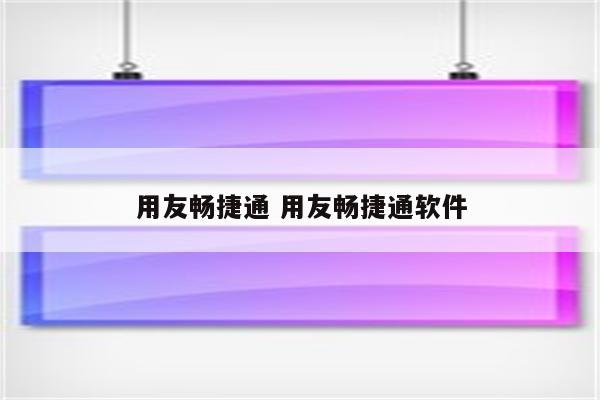 用友畅捷通 用友畅捷通软件