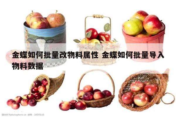 金蝶如何批量改物料属性 金蝶如何批量导入物料数据