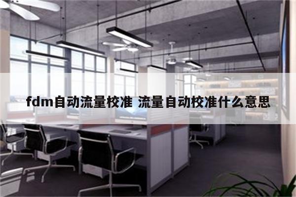 fdm自动流量校准 流量自动校准什么意思