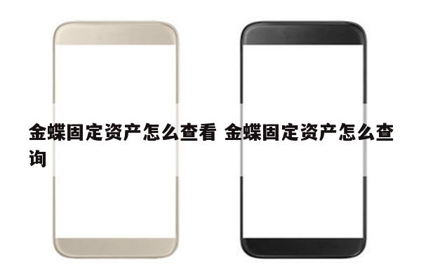 金蝶固定资产怎么查看 金蝶固定资产怎么查询