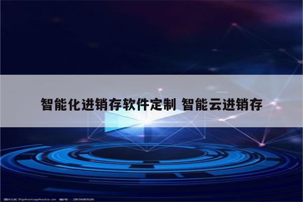 智能化进销存软件定制 智能云进销存