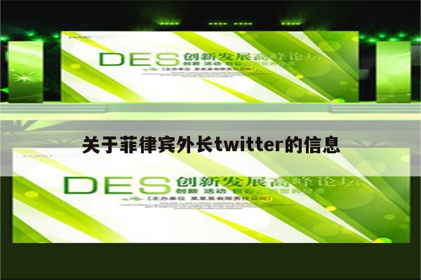 关于菲律宾外长twitter的信息