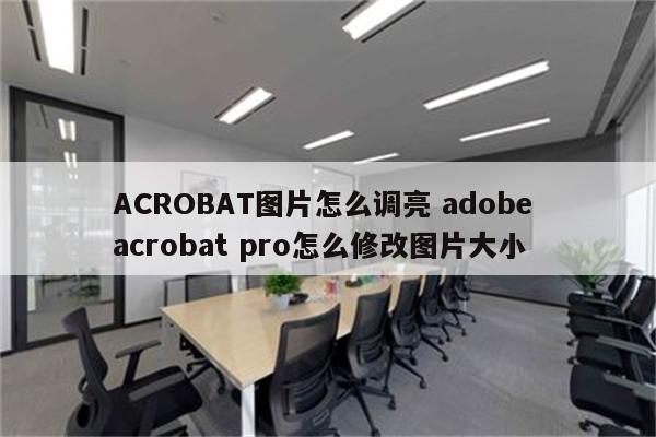 ACROBAT图片怎么调亮 adobe acrobat pro怎么修改图片大小