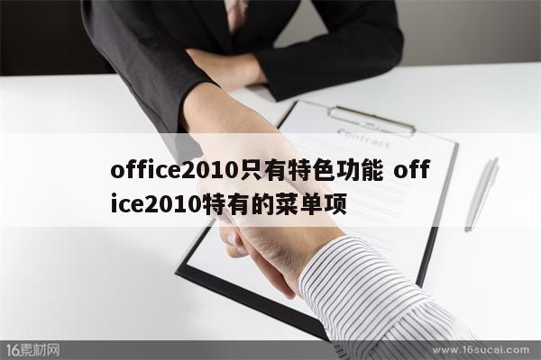 office2010只有特色功能 office2010特有的菜单项