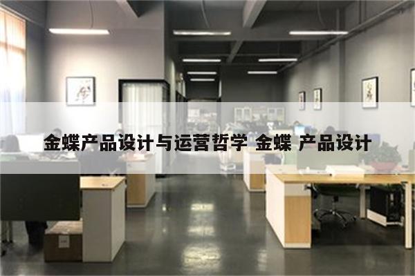 金蝶产品设计与运营哲学 金蝶 产品设计