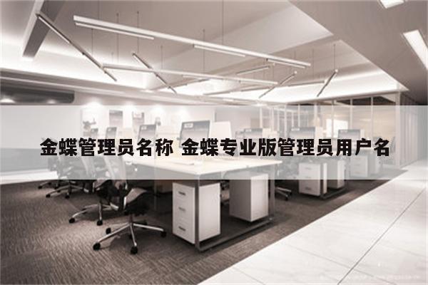 金蝶管理员名称 金蝶专业版管理员用户名