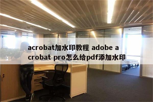 acrobat加水印教程 adobe acrobat pro怎么给pdf添加水印